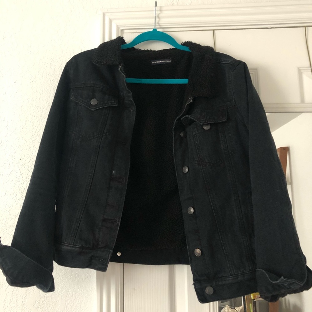 Black jean jacket Brandy Melville